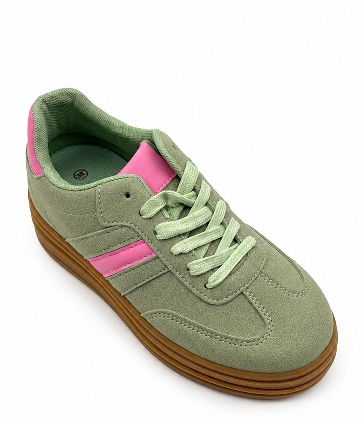 Chloe Women's Faux Suede Low-Top Sneakers – Lightweight Casual Trainers