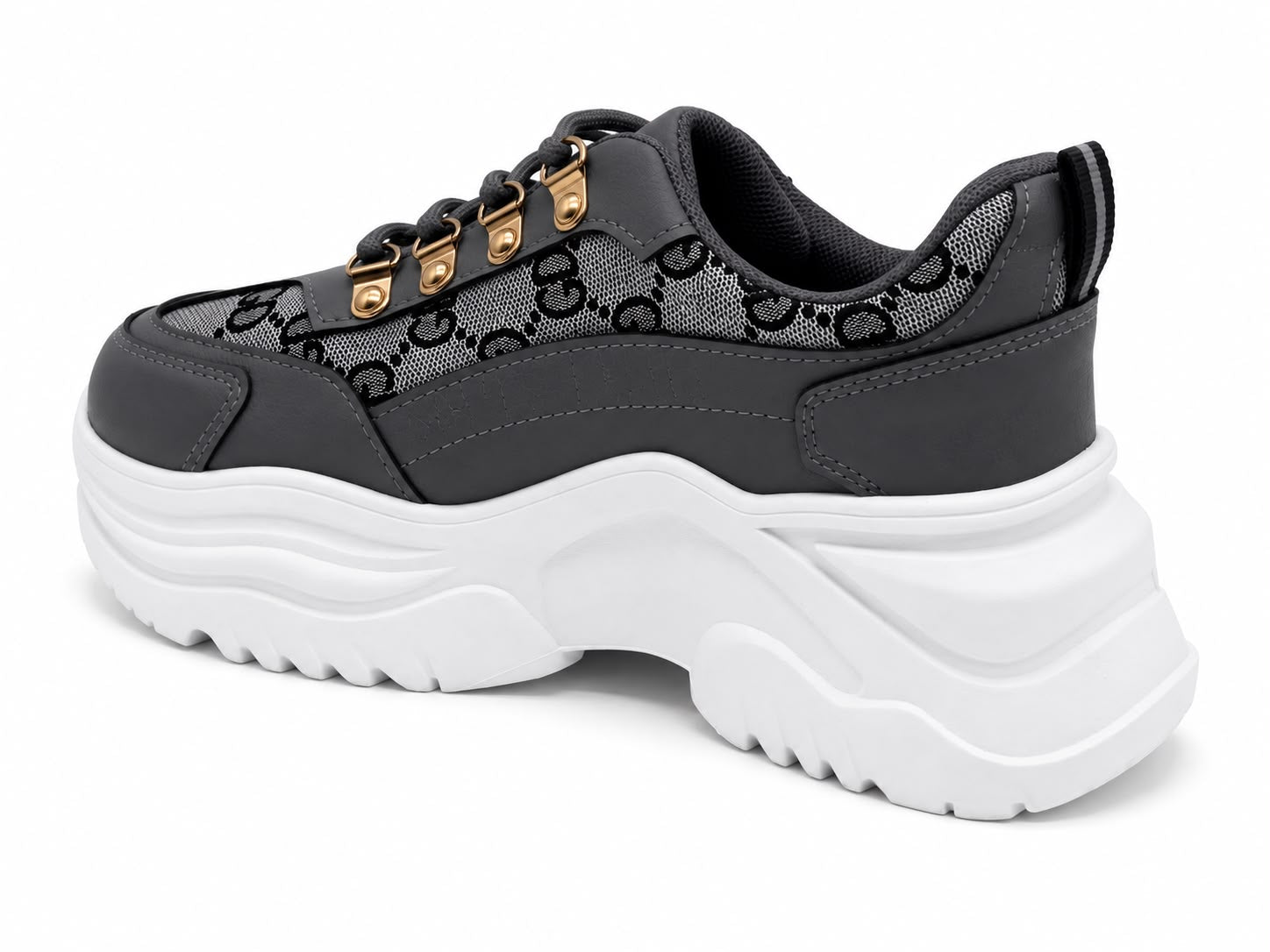 Freya Women's Chunky Platform Trainers | 1.5 Inch Heel Snake Print Sneakers