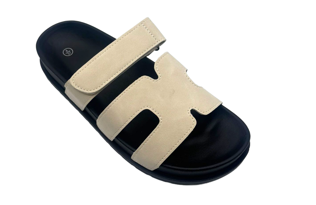 Vickie Ladies Open Toe Faux Leather Sliders | Summer Mule Sandals