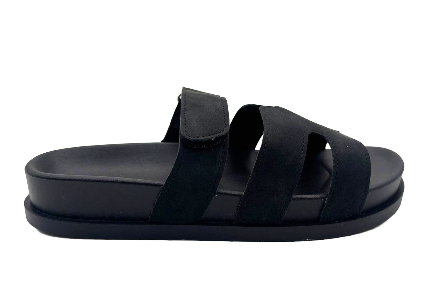 Vickie Ladies Open Toe Faux Leather Sliders | Summer Mule Sandals