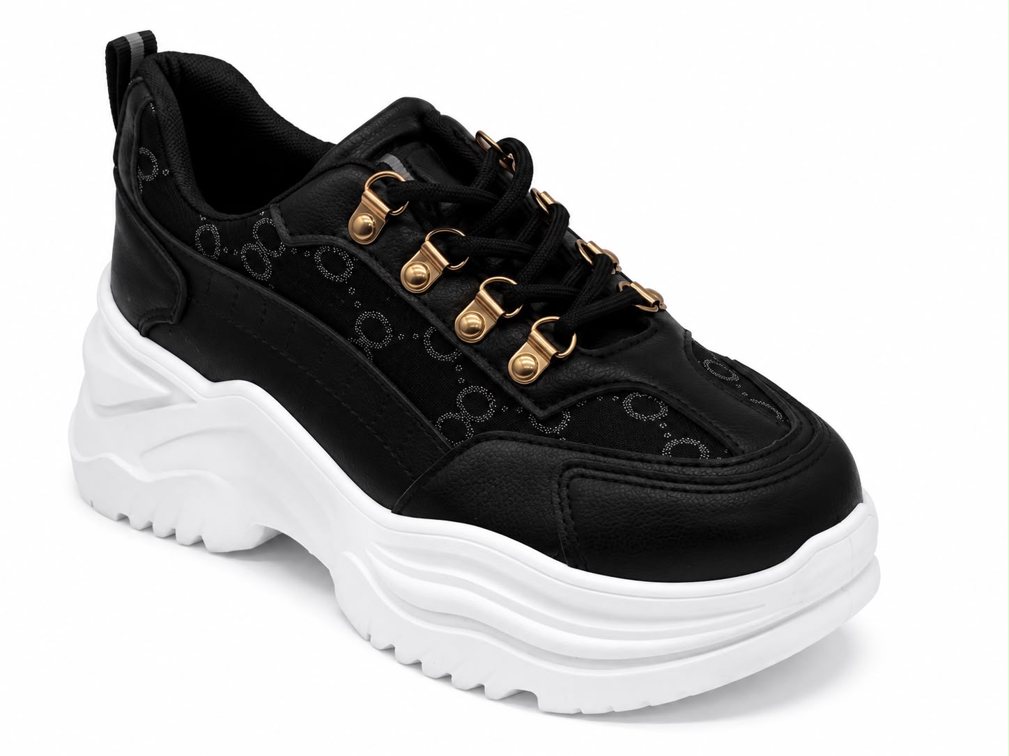 Freya Women's Chunky Platform Trainers | 1.5 Inch Heel Snake Print Sneakers