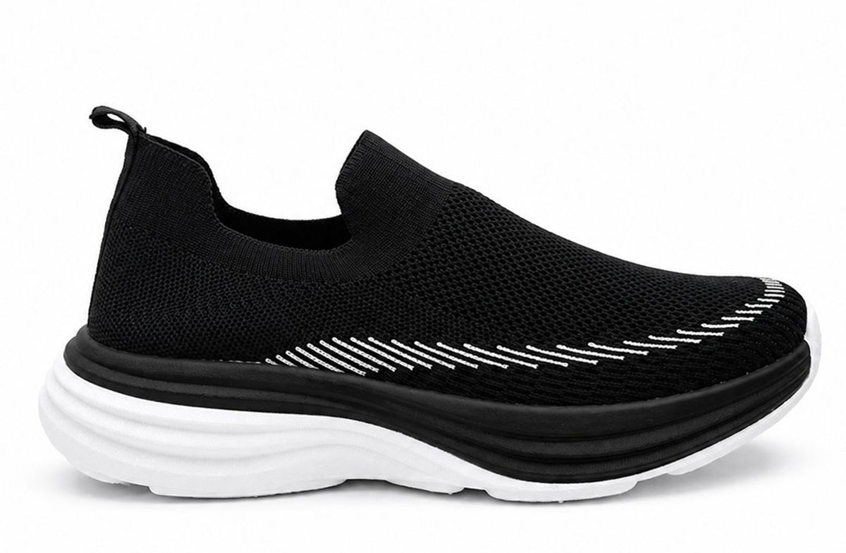 Mia Women's Knit Slip-On Trainers | Lightweight Comfort Platform Sneakers