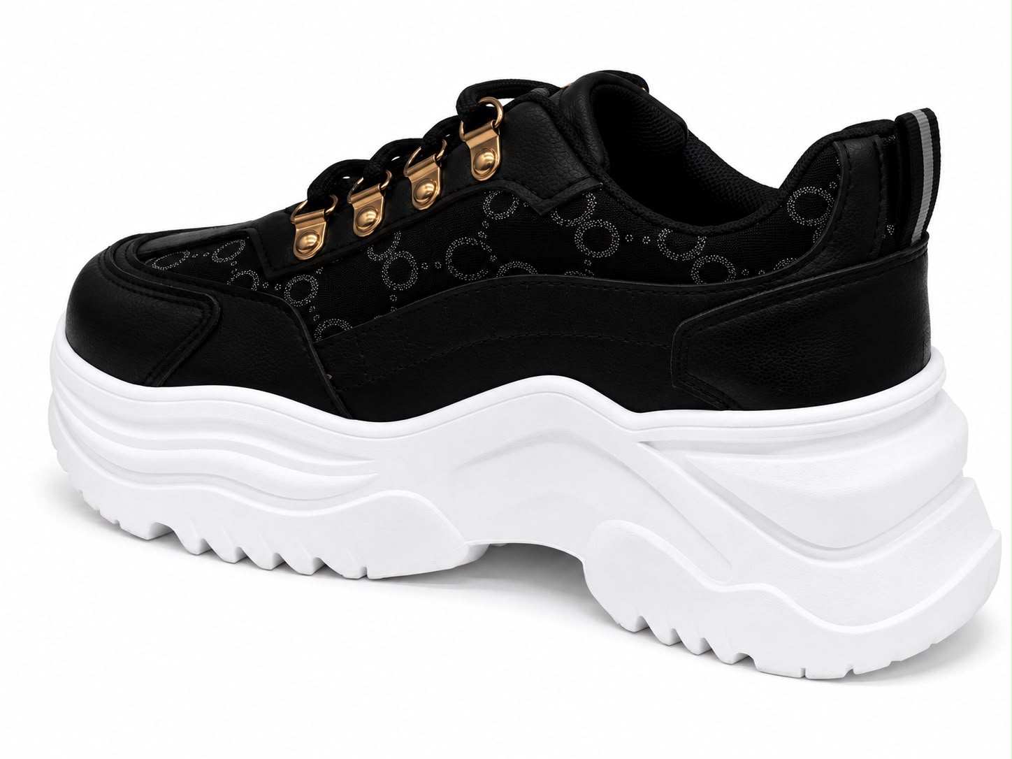 Freya Women's Chunky Platform Trainers | 1.5 Inch Heel Snake Print Sneakers