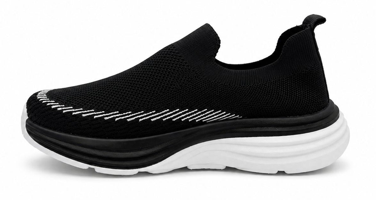 Mia Women's Knit Slip-On Trainers | Lightweight Comfort Platform Sneakers