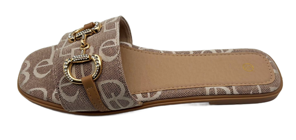 Sienna Luxury Woven Monogram Mule Sandals – Summer Beach Sliders (UK Sizes 3-8)