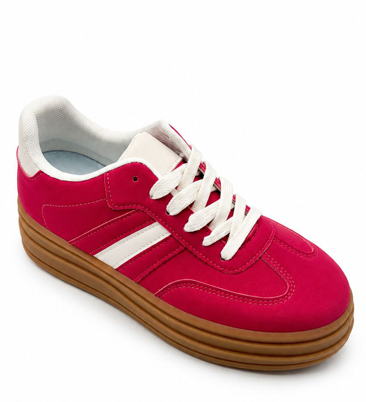 Chloe Women's Faux Suede Low-Top Sneakers – Lightweight Casual Trainers