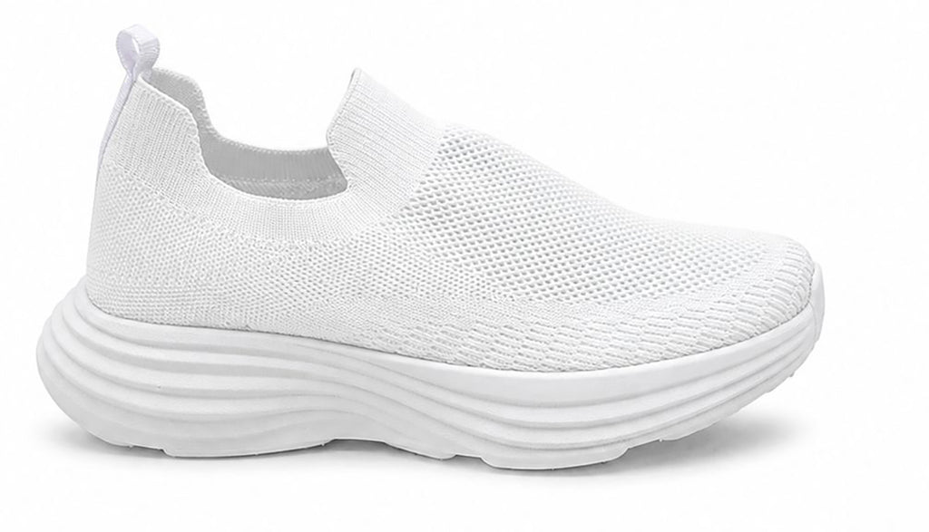 Mia Women's Knit Slip-On Trainers | Lightweight Comfort Platform Sneakers