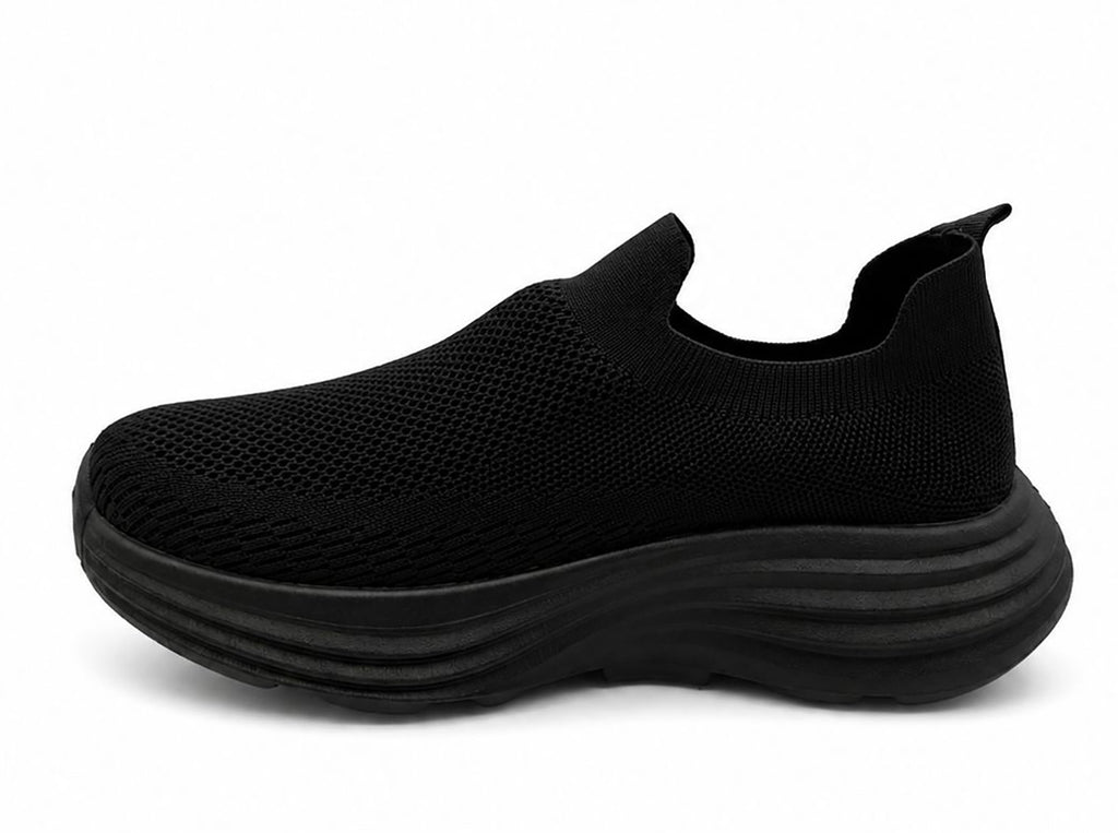 Mia Women's Knit Slip-On Trainers | Lightweight Comfort Platform Sneakers