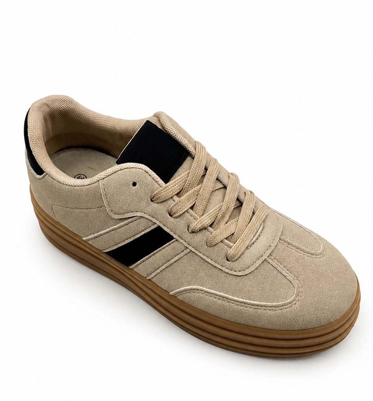 Chloe Women's Faux Suede Low-Top Sneakers – Lightweight Casual Trainers