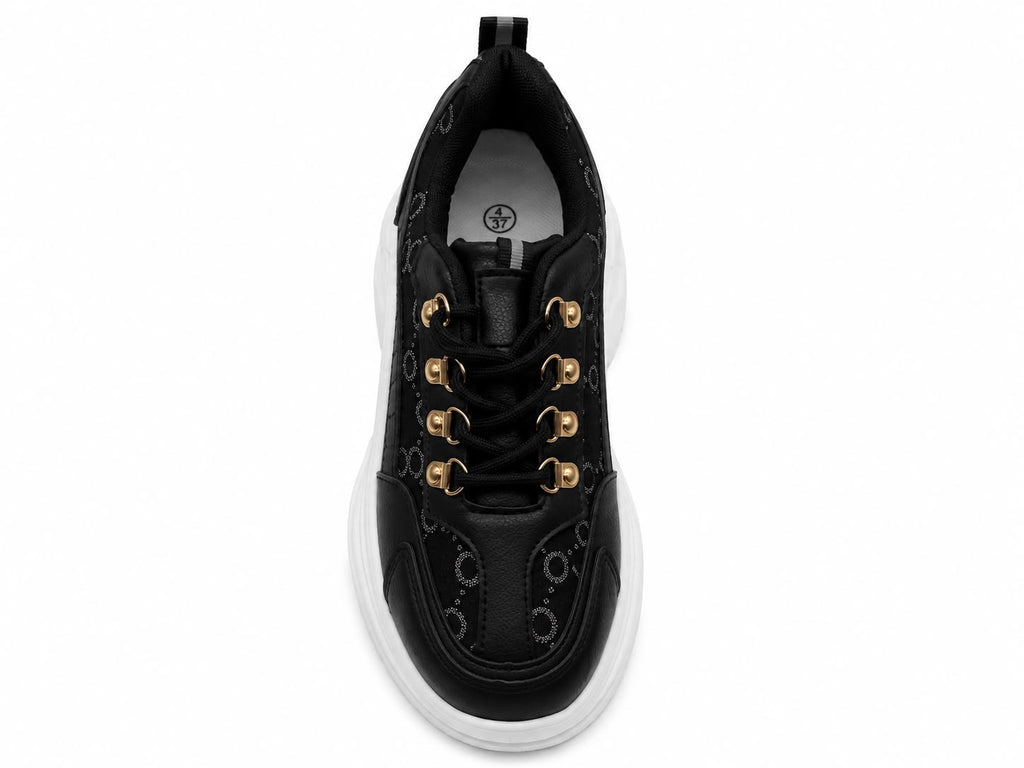 Freya Women's Chunky Platform Trainers | 1.5 Inch Heel Snake Print Sneakers
