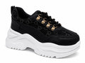 Freya Women's Chunky Platform Trainers | 1.5 Inch Heel Snake Print Sneakers
