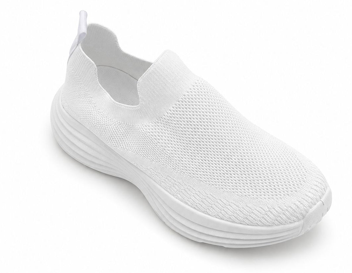 Mia Women's Knit Slip-On Trainers | Lightweight Comfort Platform Sneakers