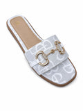 Sienna Luxury Woven Monogram Mule Sandals – Summer Beach Sliders (UK Sizes 3-8)