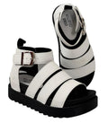Chloe Ladies Faux Leather Gladiator Platform Sandals | Multi-Strap Buckle Open Toe